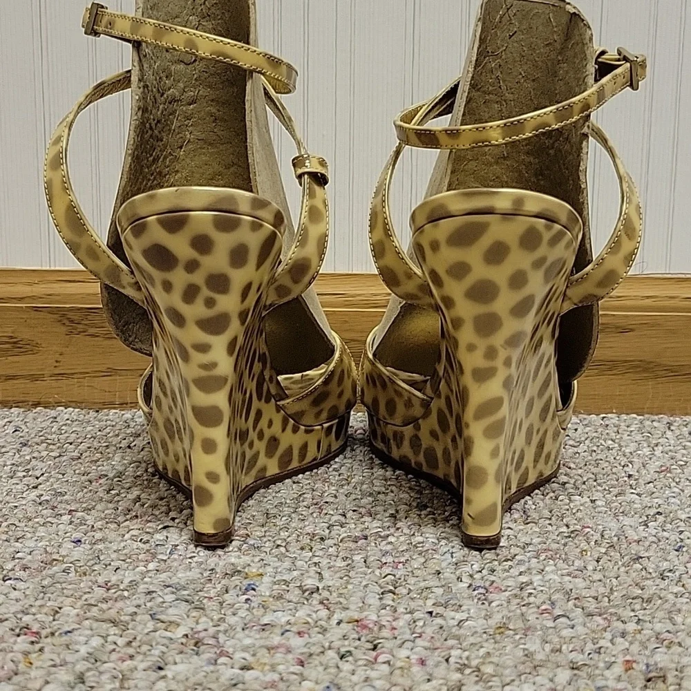Kate Spade Vero Ocelot Wedges, Women's Sz 8. Indie Sleeze. Office Business